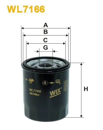WIX WL7166, масляный фильтр