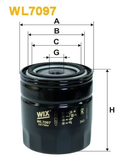 WIX WL7097, масляный фильтр